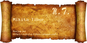 Mikita Tibor névjegykártya